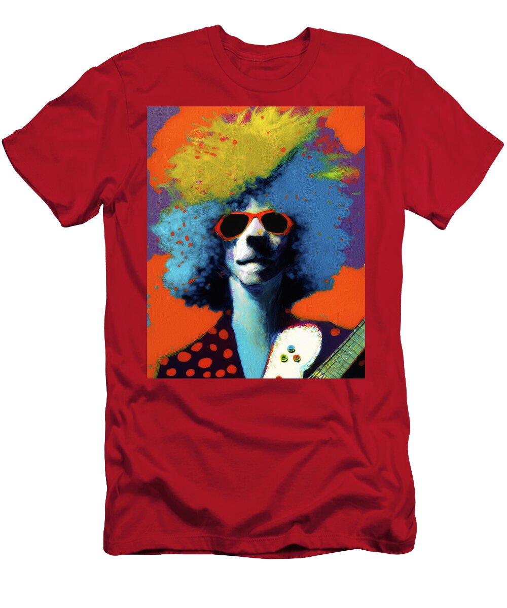 Rock Star Musician Fanny Anime Poodle Dog Colorful Graphic 001 Aryu T-Shirt
