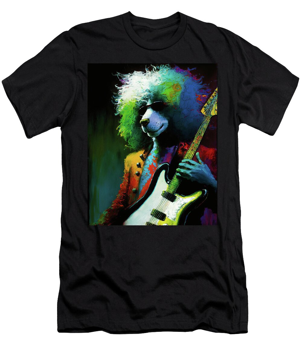 Rock Star Musician Fanny Anime Poodle Dog Colorful Graphic 003 Aryu T-Shirt