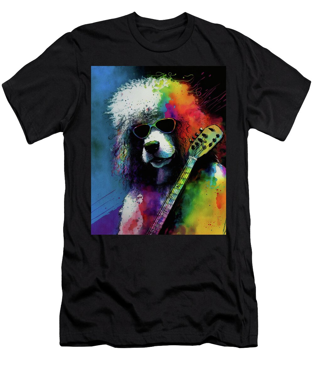 Rock Star Musician Fanny Anime Poodle Dog Colorful Graphic 004 Aryu T-Shirt