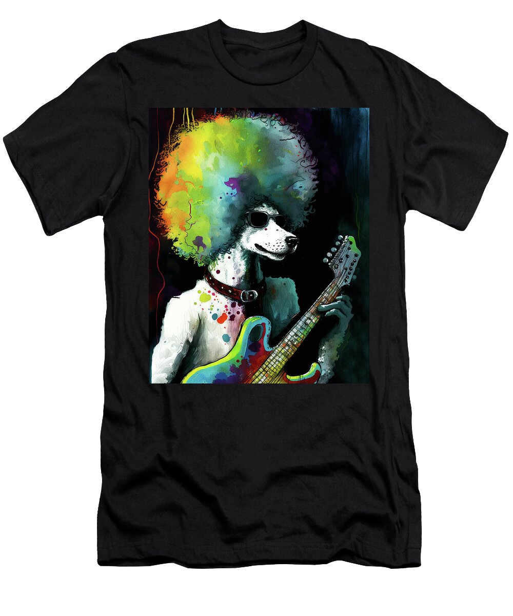 Rock Star Musician Fanny Anime Poodle Dog Colorful Graphic 008 Aryu T-Shirt