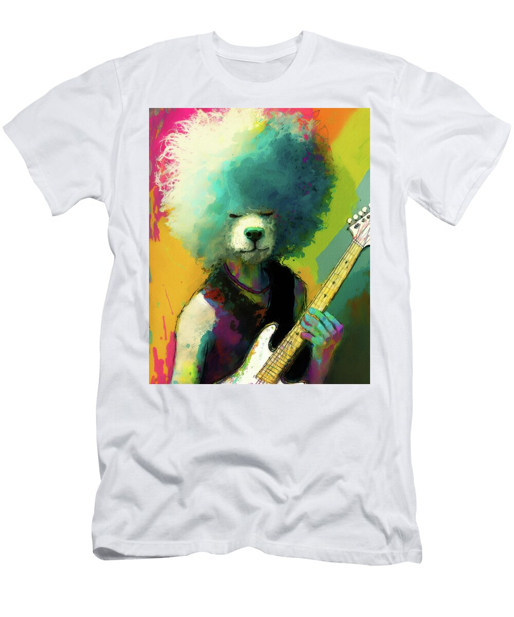 Rock Star Musician Fanny Anime Poodle Dog Colorful Graphic 009 Aryu T-Shirt