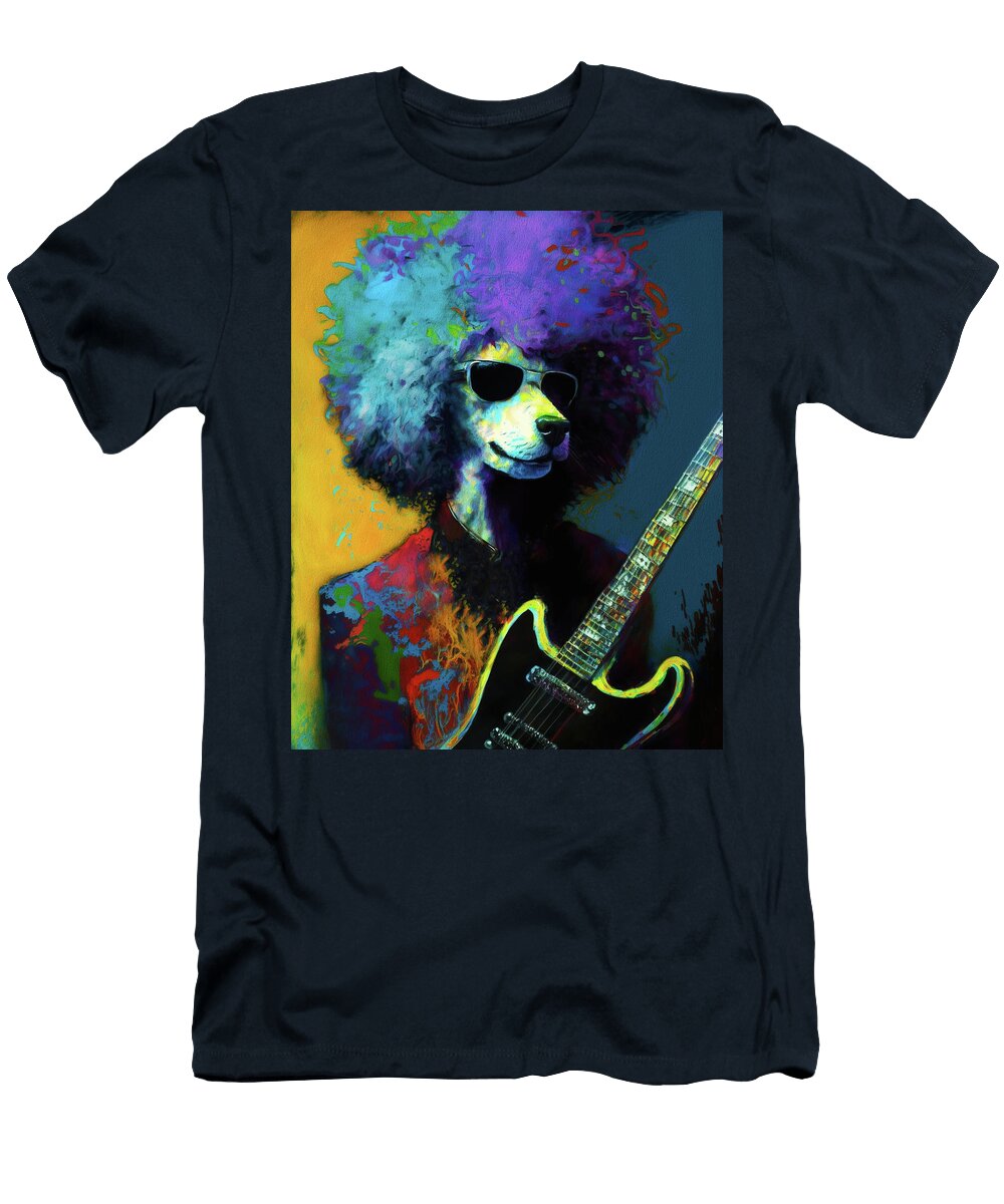 Rock Star Musician Fanny Anime Poodle Dog Colorful Graphic 010 Aryu T-Shirt