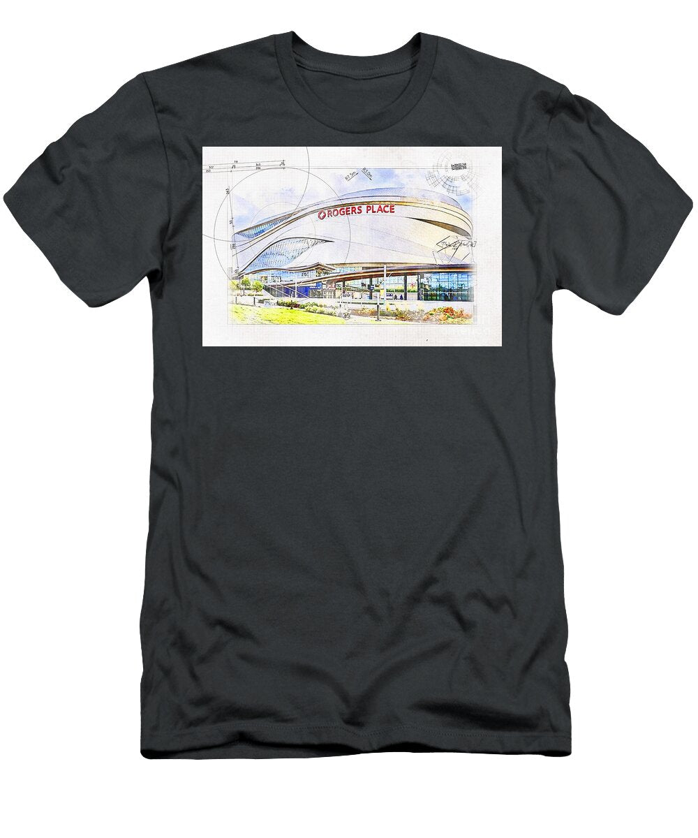 Rogers Place Edmonton Oilers Canadian Hockey Arena Edmonton Alberta Canada Edmonton Oilers Stadium NHL Hockey Lisa Sandra T-Shirt