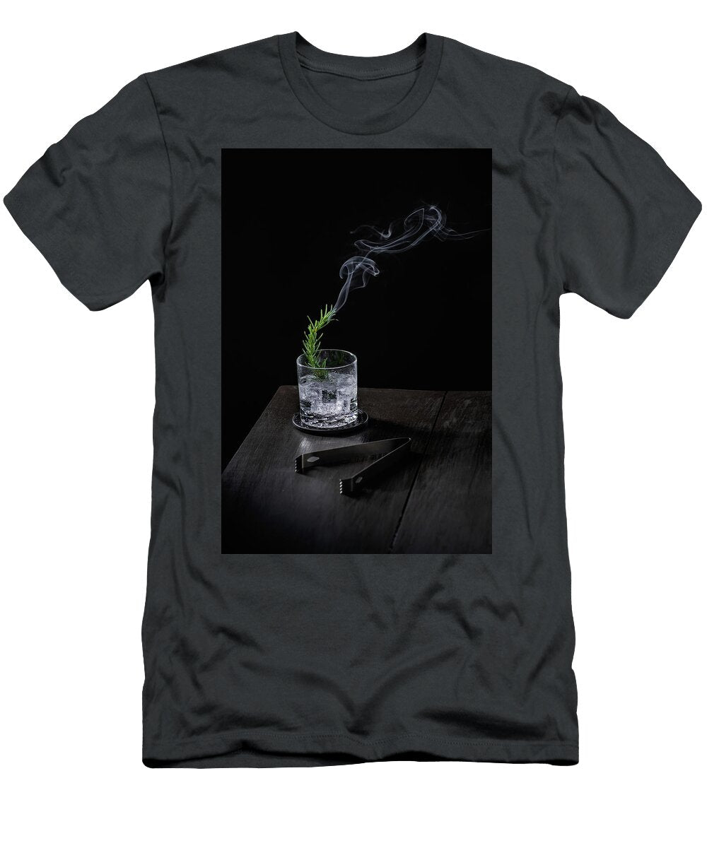 Rosemary Branch Lit with Smoke Inside a Mezcal Drink with Tequil Christopher Torres Pedraza T-Shirt