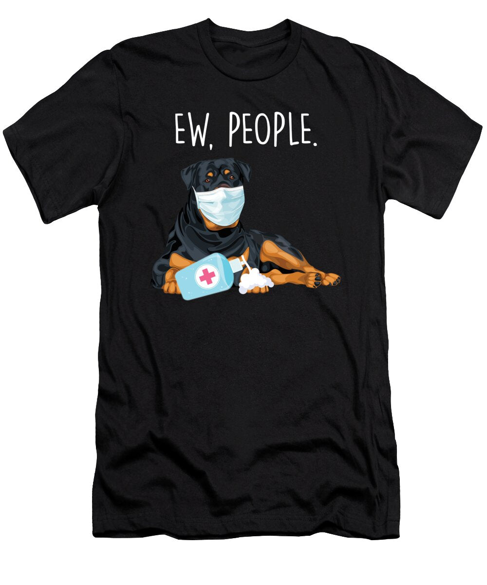Rottweiler Face Mask Dog Breed Owner Puppy Gift Thomas Larch T-Shirt