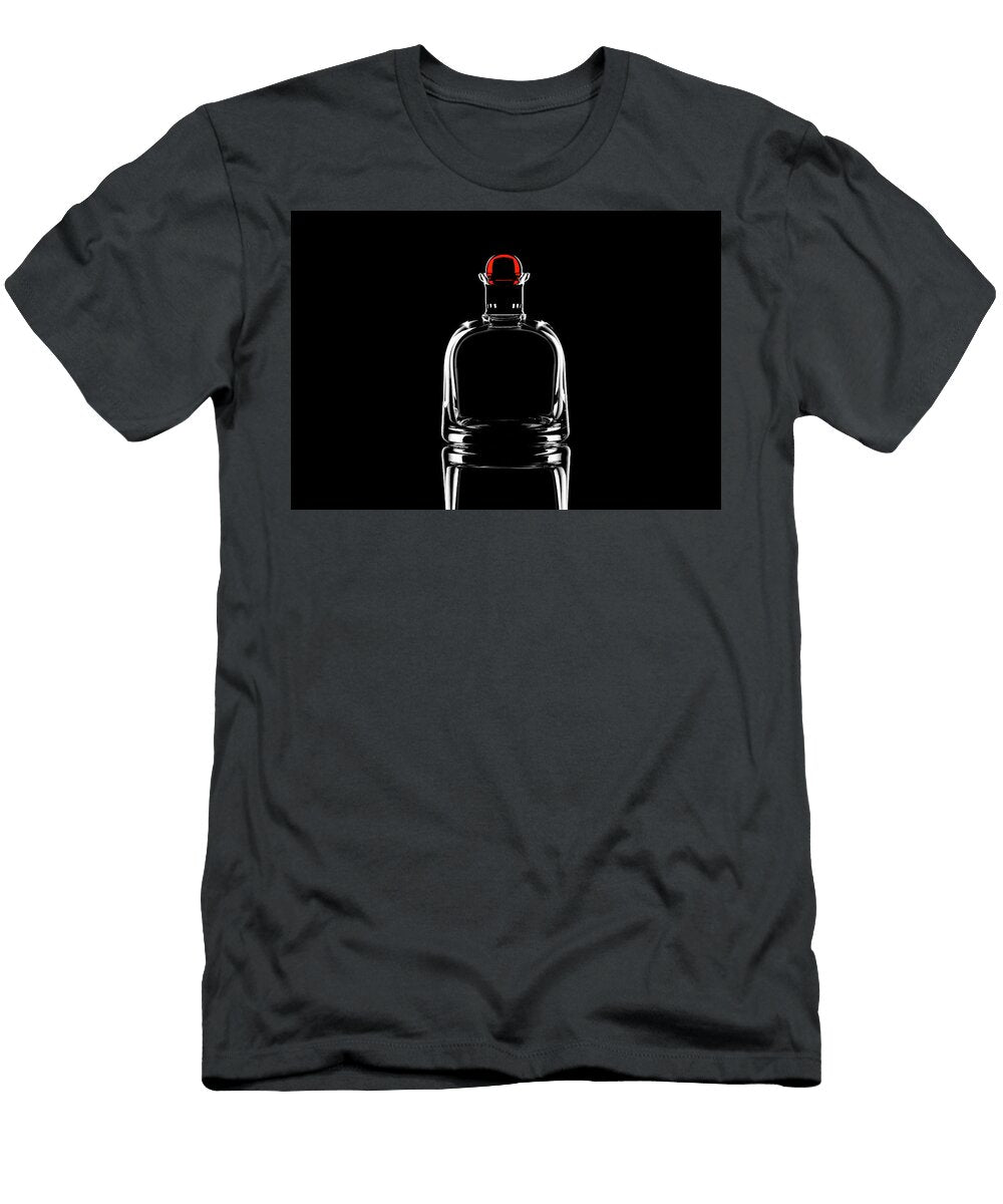 Round Crystal Decanter with a Red Topper David Ilzhoefer T-Shirt