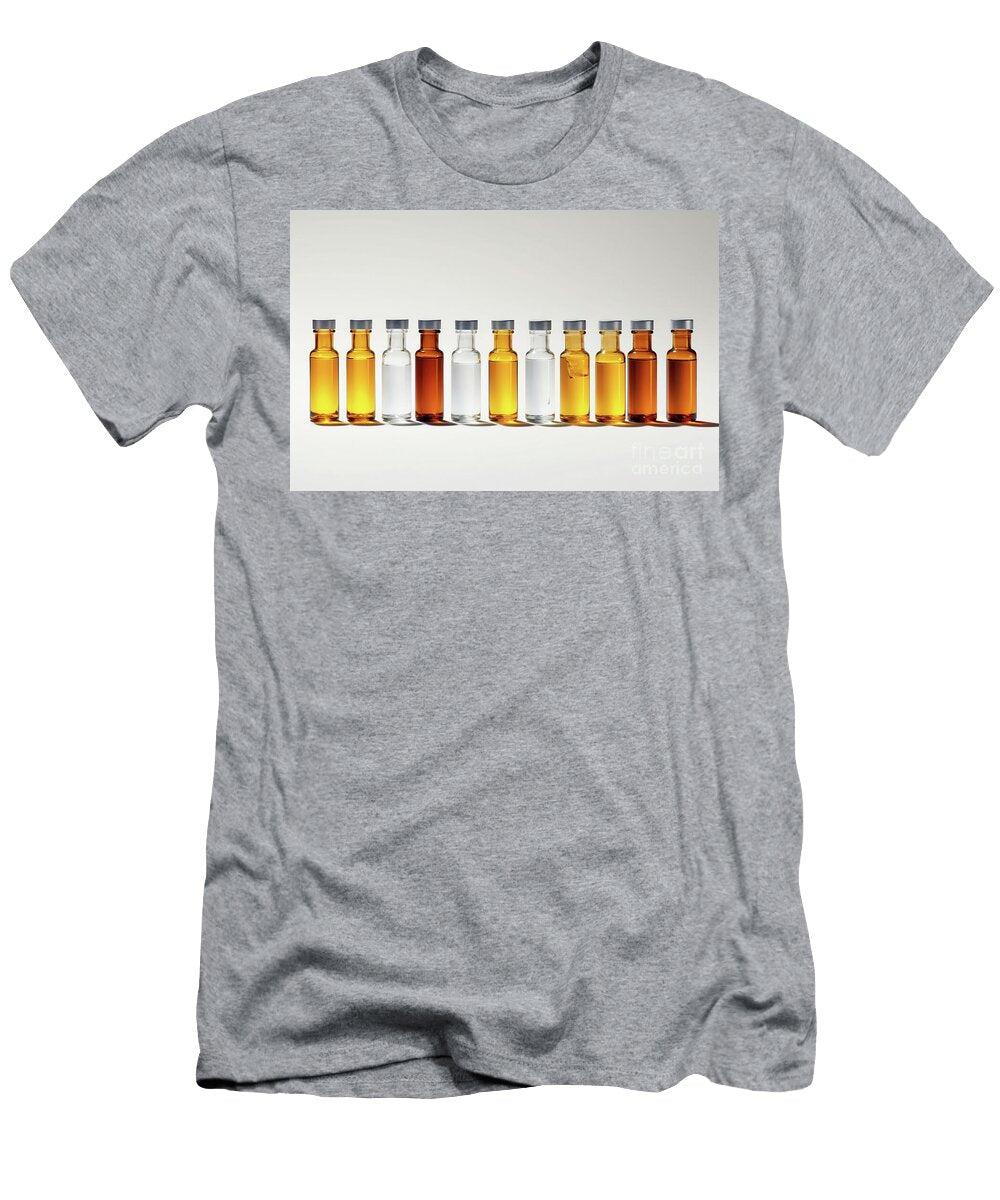 Row of Glass Bottles Filled with Liquid Beautiful Things T-Shirt