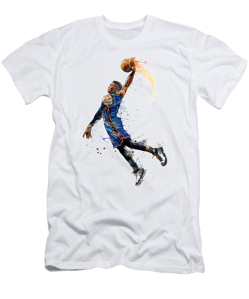 Russell Westbrook Illustration Matthew Hayward T-Shirt