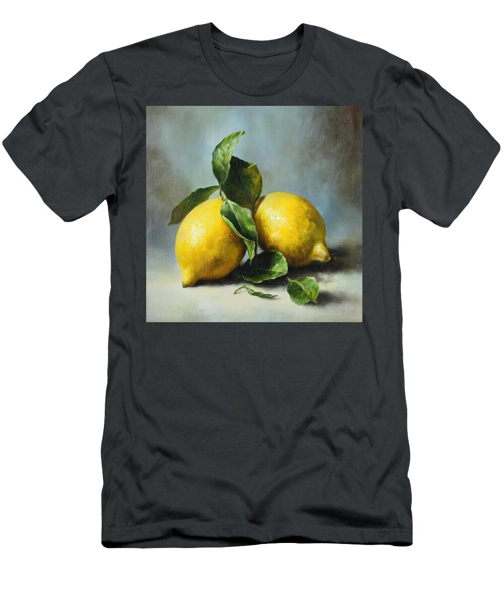 Rustic Lemon Still Life Athena Mckinzie T-Shirt