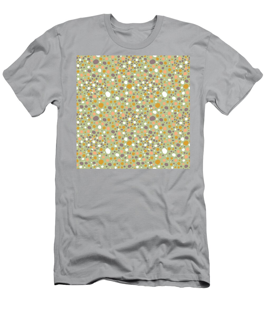 Sage Pebble Pattern Art By Jen Montgomery Jen Montgomery T-Shirt