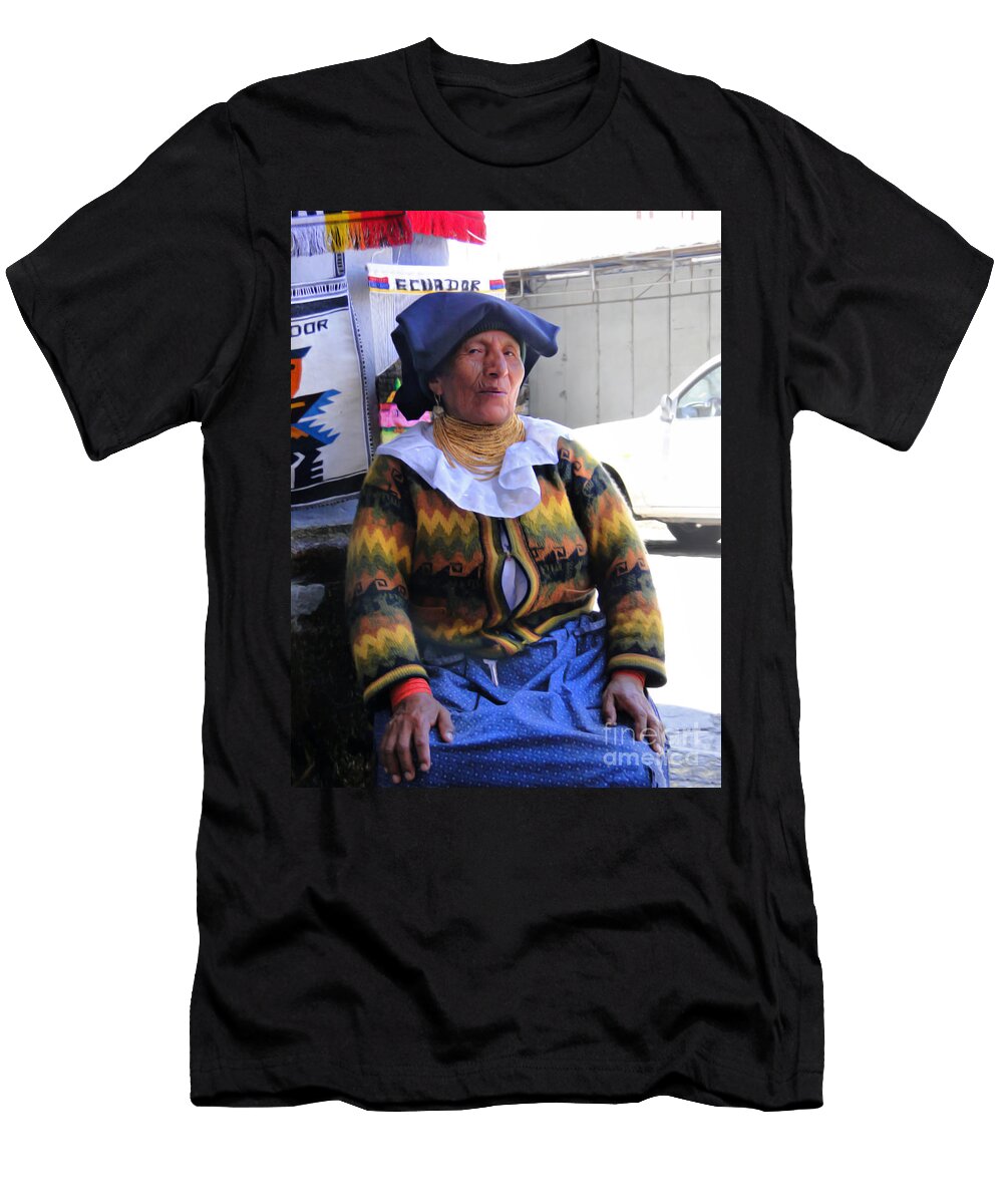 Saleslady At San Francisco Square Cuenca Ecuador Al Bourassa T-Shirt