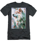 Samoyed Dog Portrait Expressionist Oil Painting Side Profile Marian Voicu T-Shirt