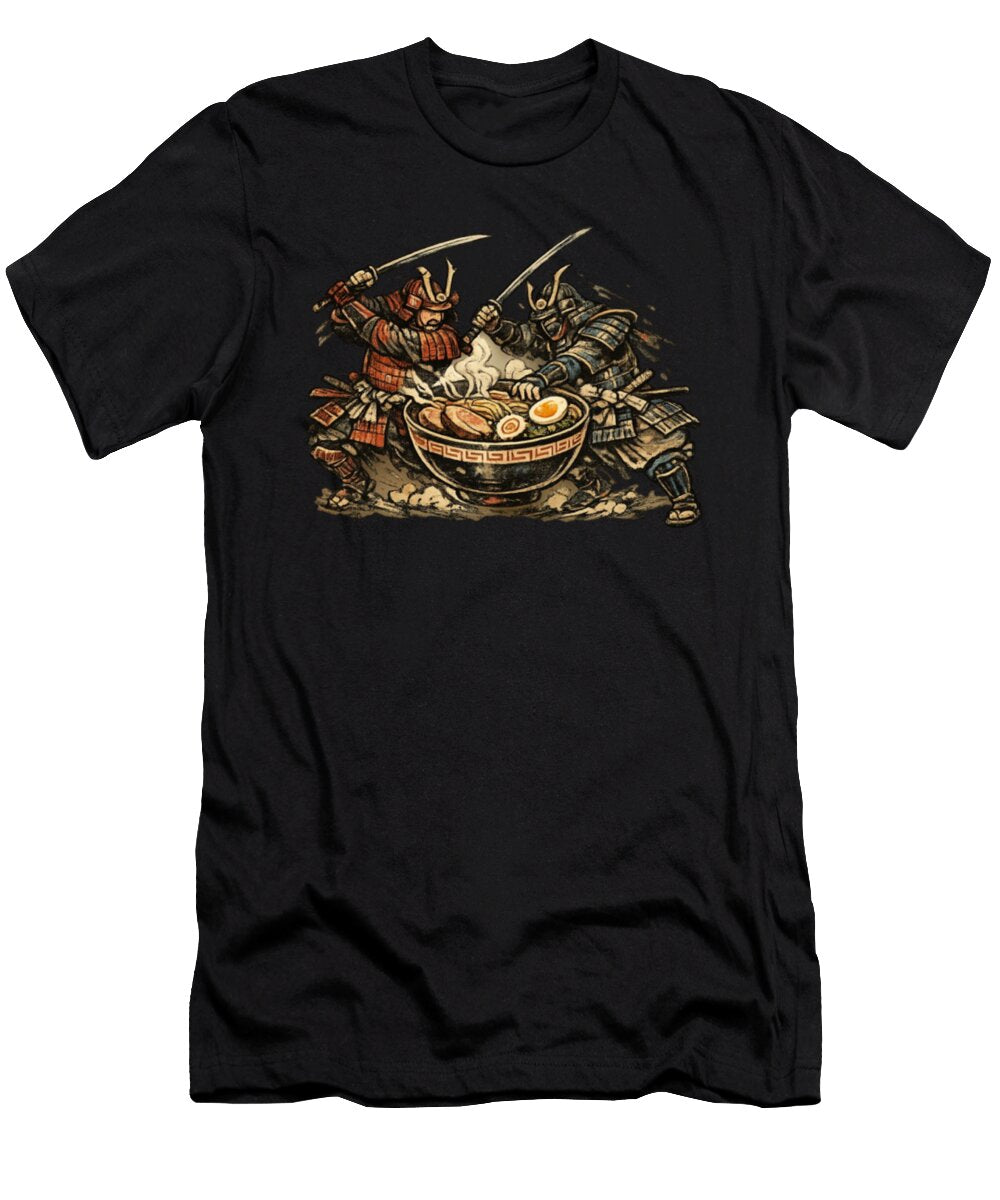 Samurai Battle Over Ramen Norman W T-Shirt