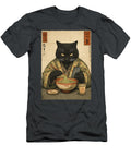 Samurai Cat Eat Ramen Scroll Phone Japanese Food Zyneu Gangd T-Shirt