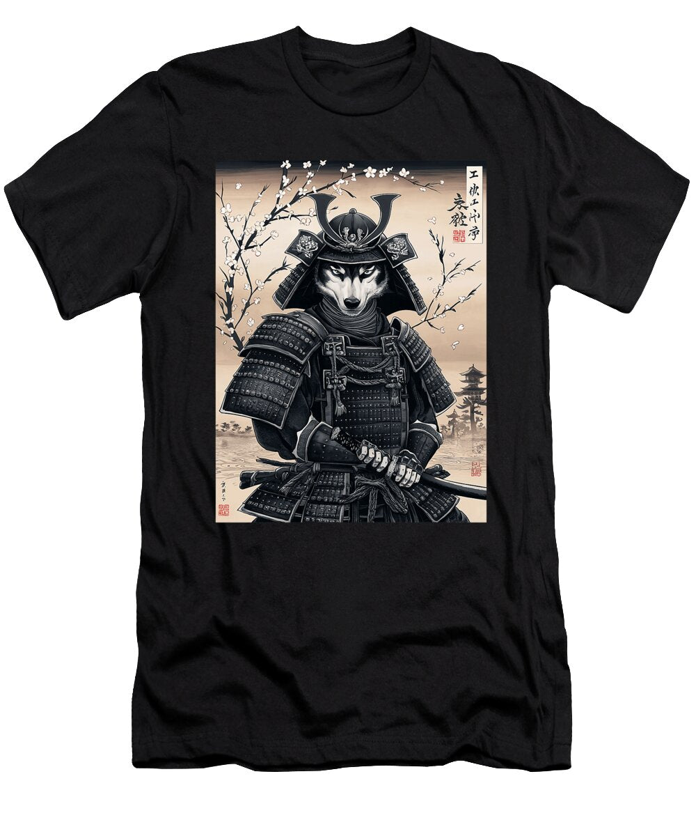 Samurai Husky Japanese Ukiyoe Dog Ronin Zyneu Gangd T-Shirt