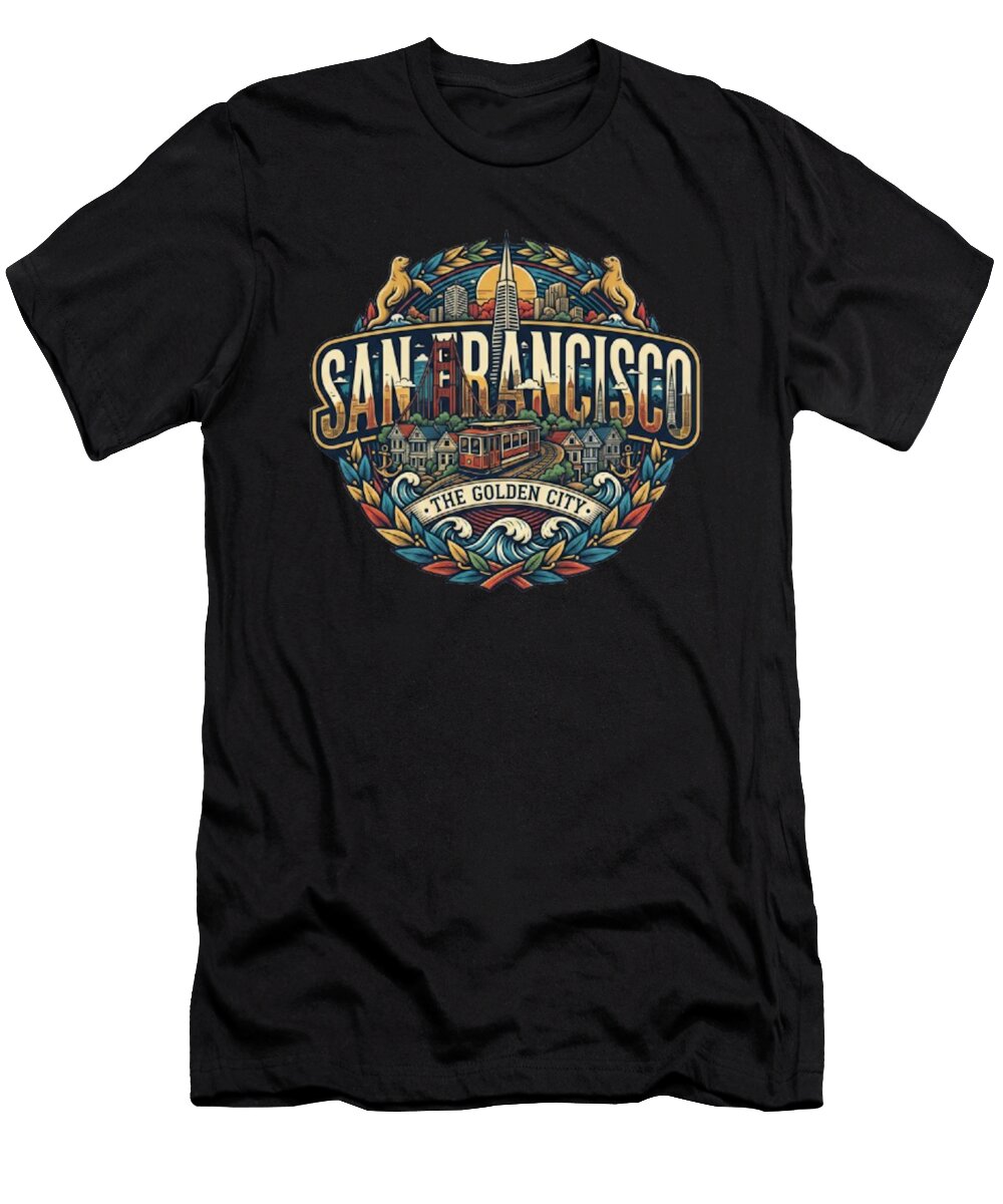 San Francisco 2 Lik Batonboot T-Shirt