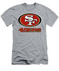 San Francisco 49ers on an Abraded Steel Texture Movie Poster Prints T-Shirt