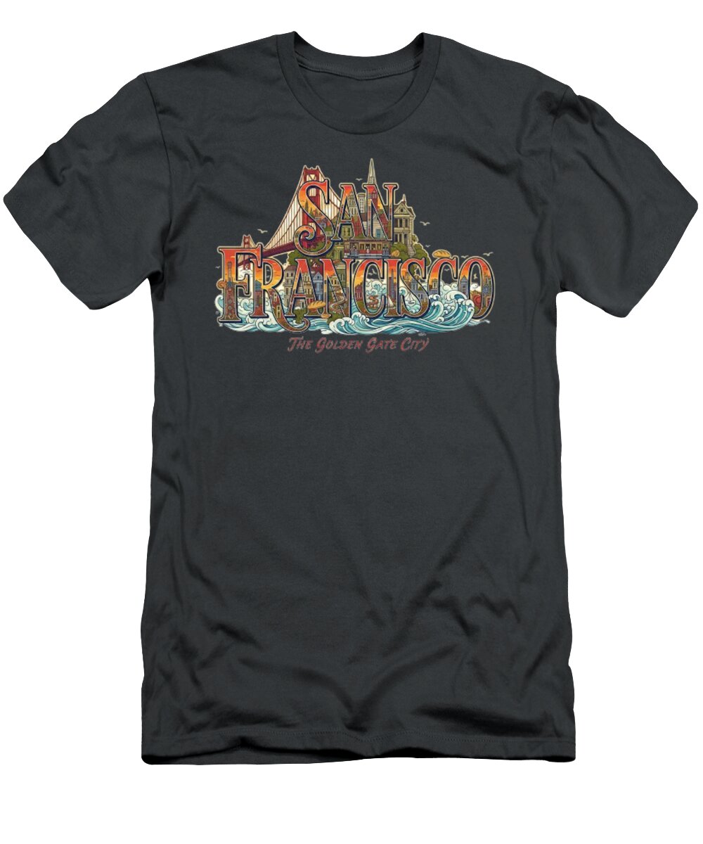 San Francisco Lik Batonboot T-Shirt