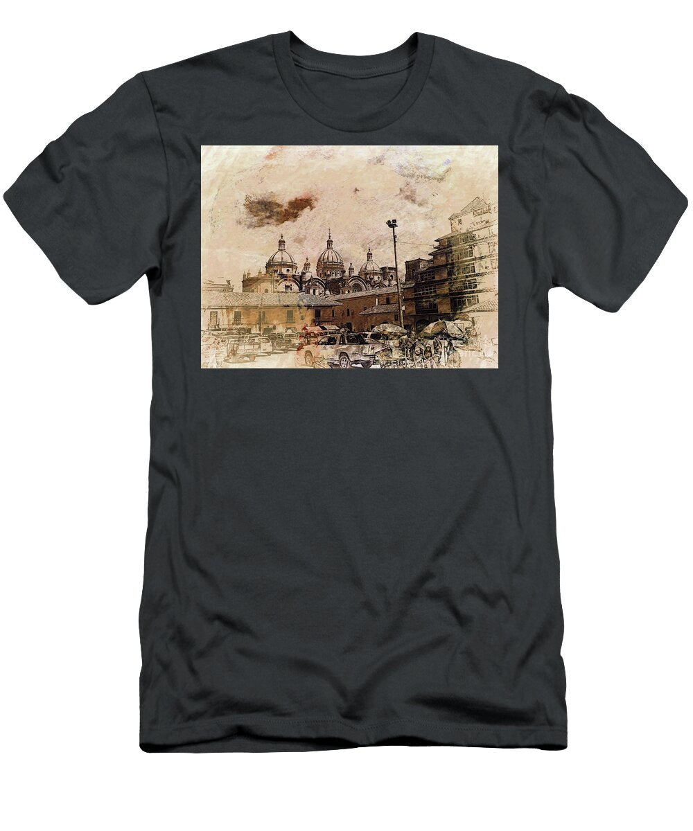 San Francisco Square and Immaculate Conception Cathedral Al Bourassa T-Shirt