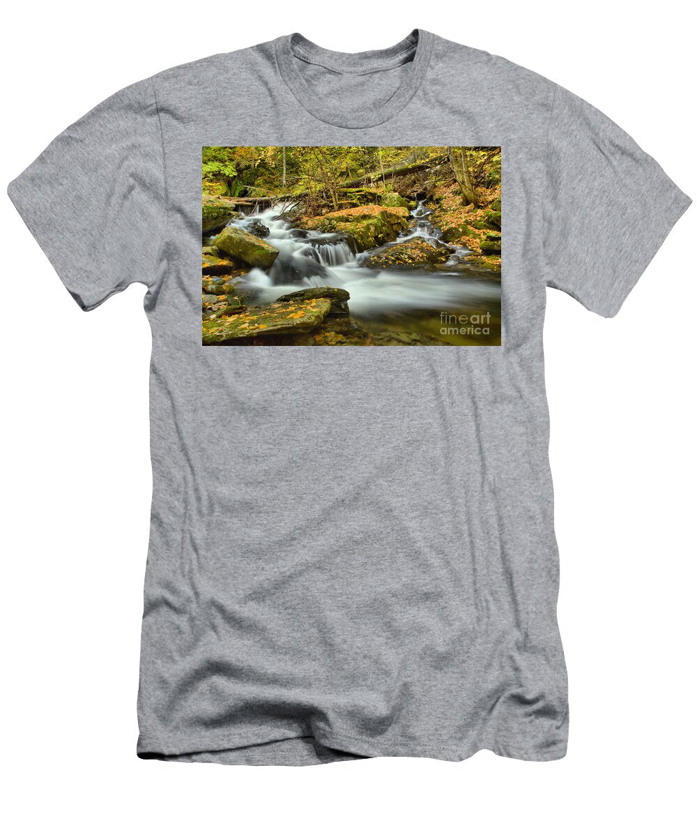 Sanderson Brook Falls Stream Adam Jewell T-Shirt
