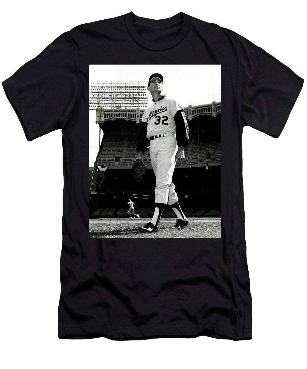 Sandy Koufax Vintage Baseball Poster Los Angeles Dodgers T-Shirt