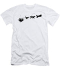 Santa and Husky Shadow Christmas Fancylife T-Shirt