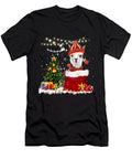 Santa Llama Funny Christmas Tree Lights Alpaca Llama Xmas Grover Mcclure T-Shirt