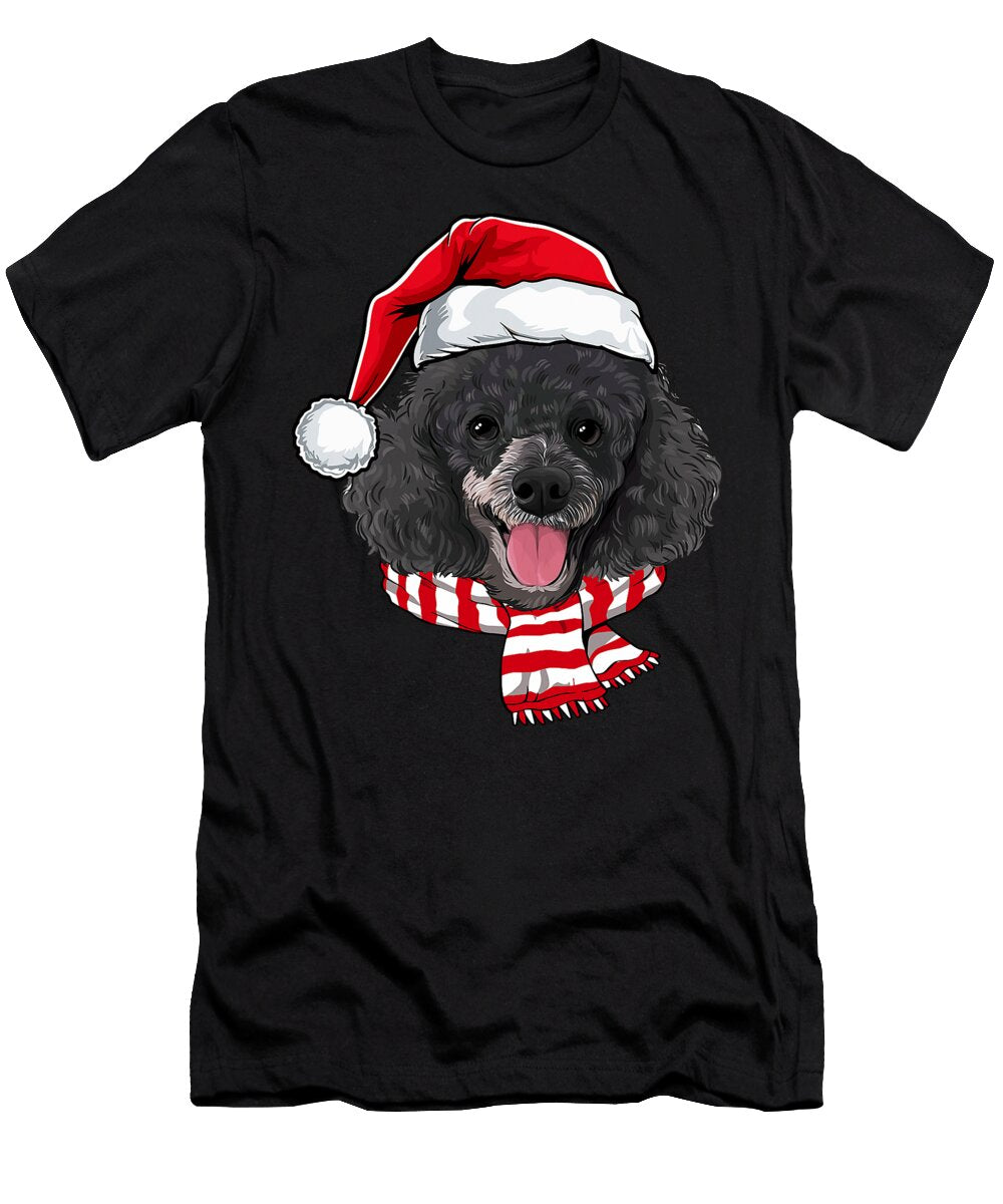 Santa Miniature Poodle Christmas Dog Lover Studi Alex T-Shirt