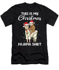 Santa Sloth Riding Llama Christmas Animal Lover Alpaca Xmas Grover Mcclure T-Shirt