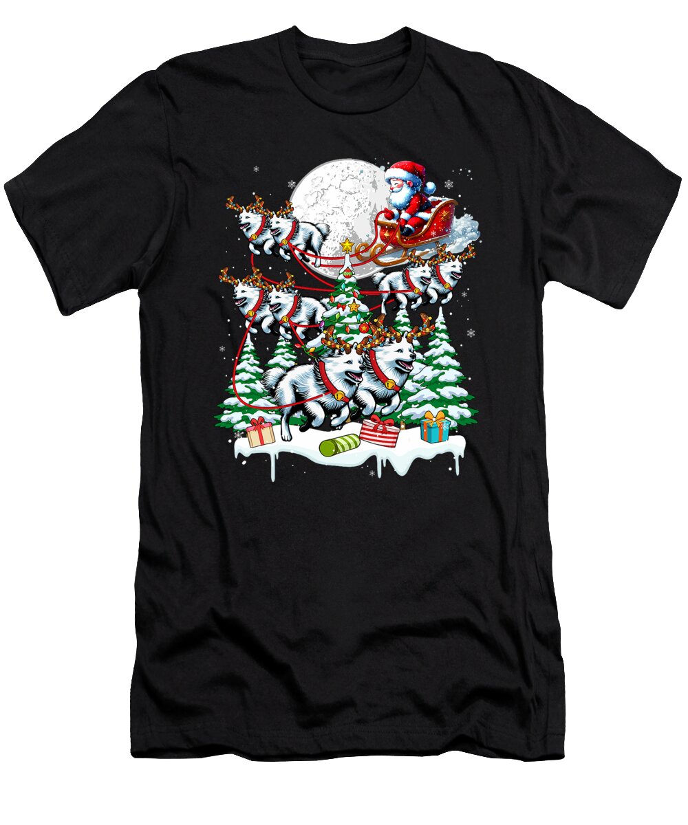 Santas Festive Husky Sleigh Ride Studi Alex T-Shirt