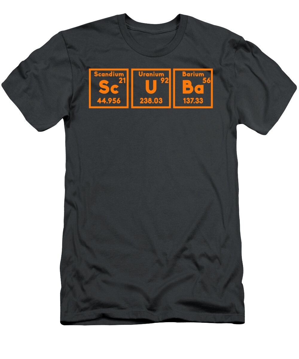 Scandium Uranium Barium Scuba Cool Underwater Diver Gustaw Tyra T-Shirt