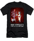 Scary Little Christmas Tree Gothic Festive Llama Alpaca Grover Mcclure T-Shirt