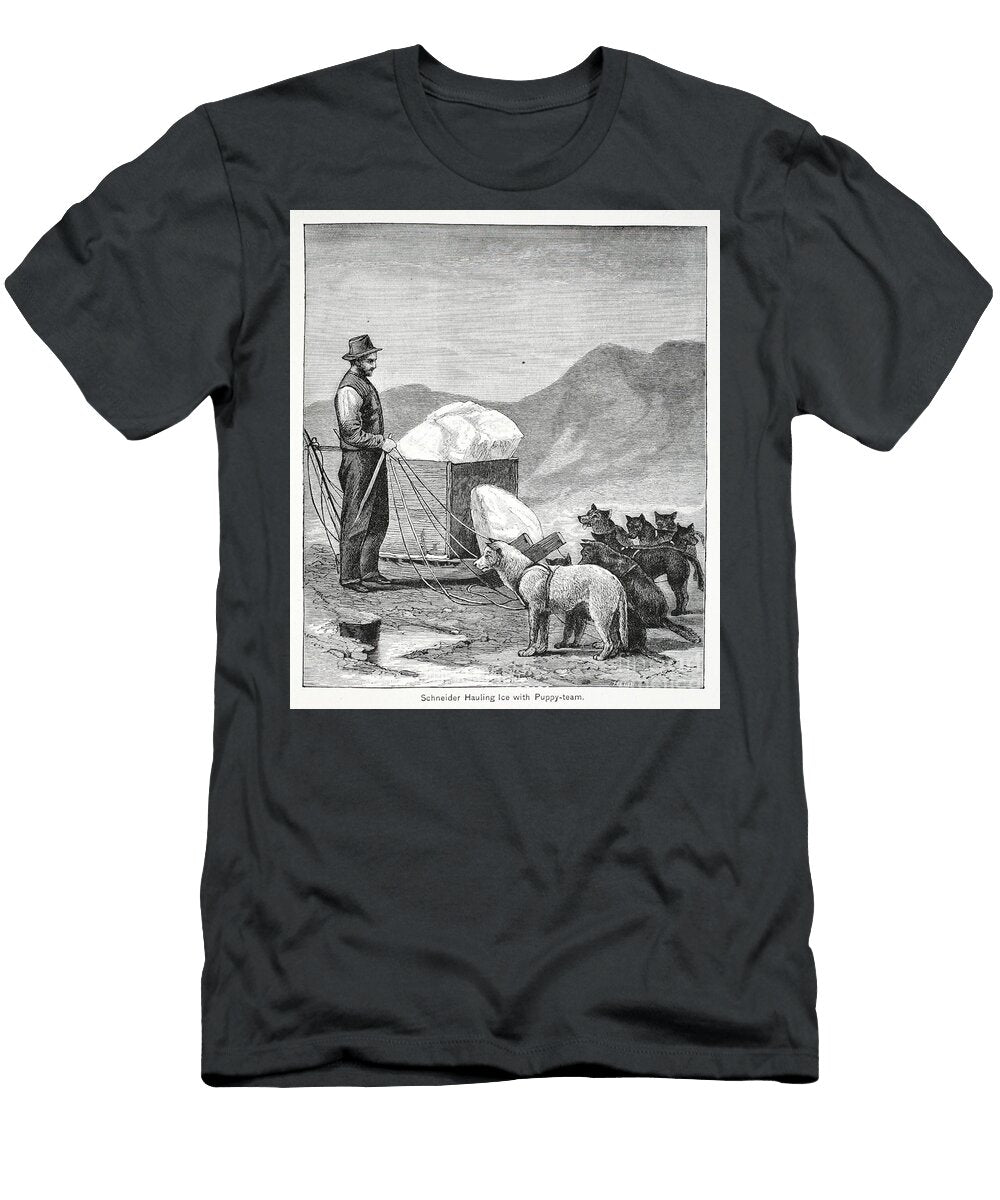 Schneider Hauling Ice with the Puppy Team American School T-Shirt