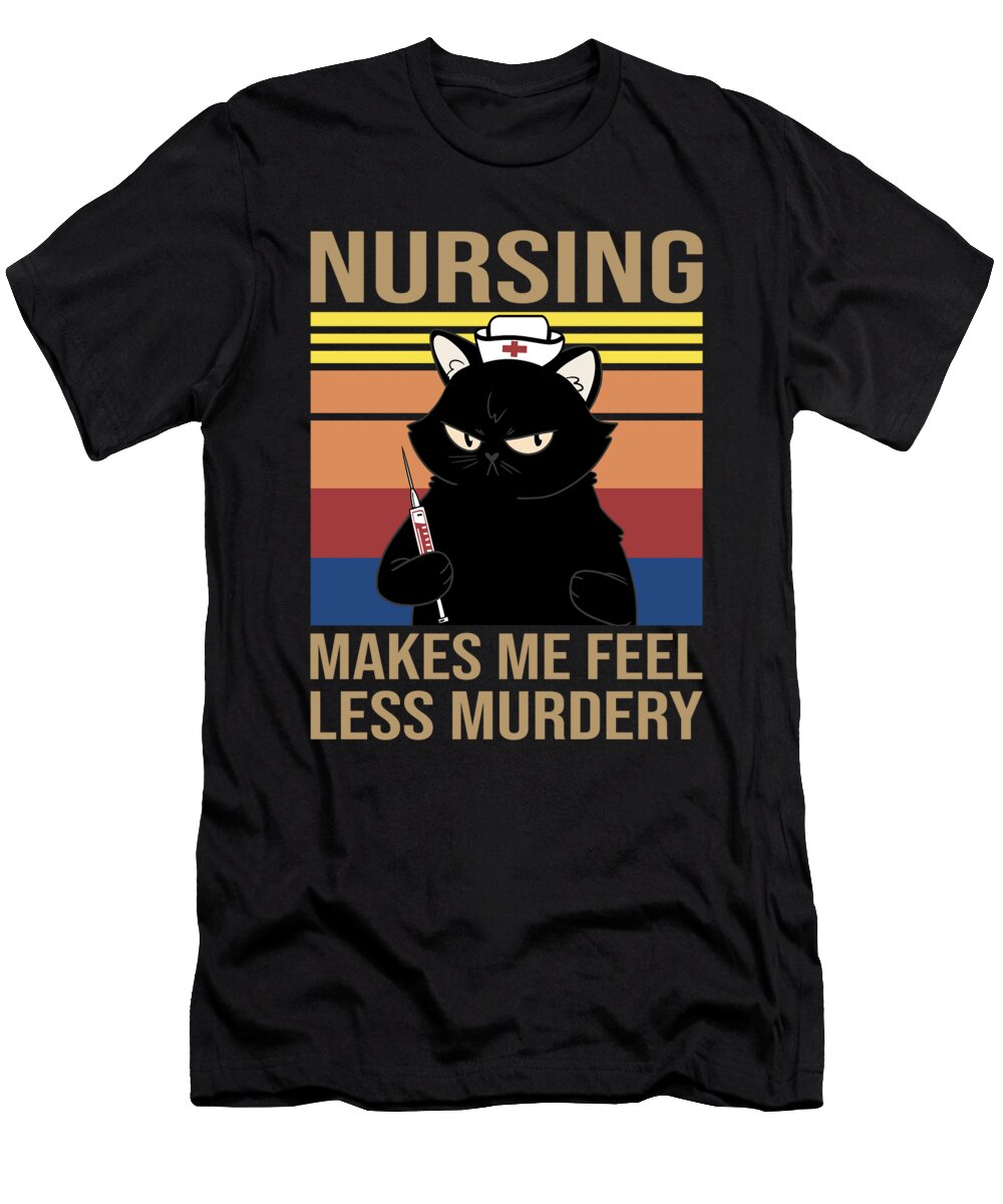 School Nurse Cat Vintage Me T-Shirt