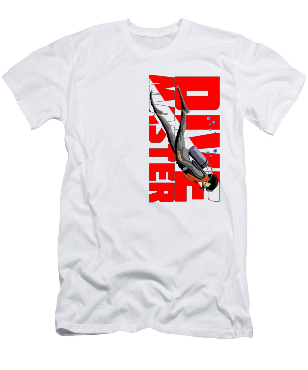 Scuba Dive Master Diver Down Flag Macdonald Creative Studios T-Shirt