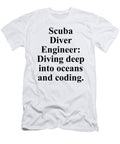 Scuba Diver Engineer Diving Deep Into Oceans and Coding Jeff Creation T-Shirt