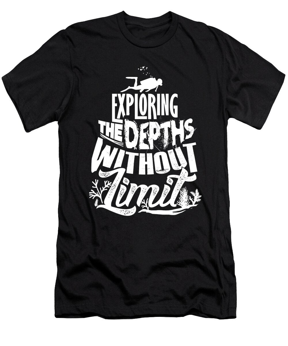 Scuba Diver Explore Depths Without Limit Kanig Designs T-Shirt