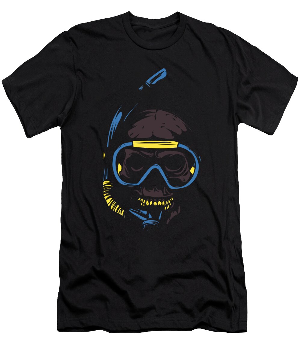 Scuba Diver Skull Jacob Zelazny T-Shirt