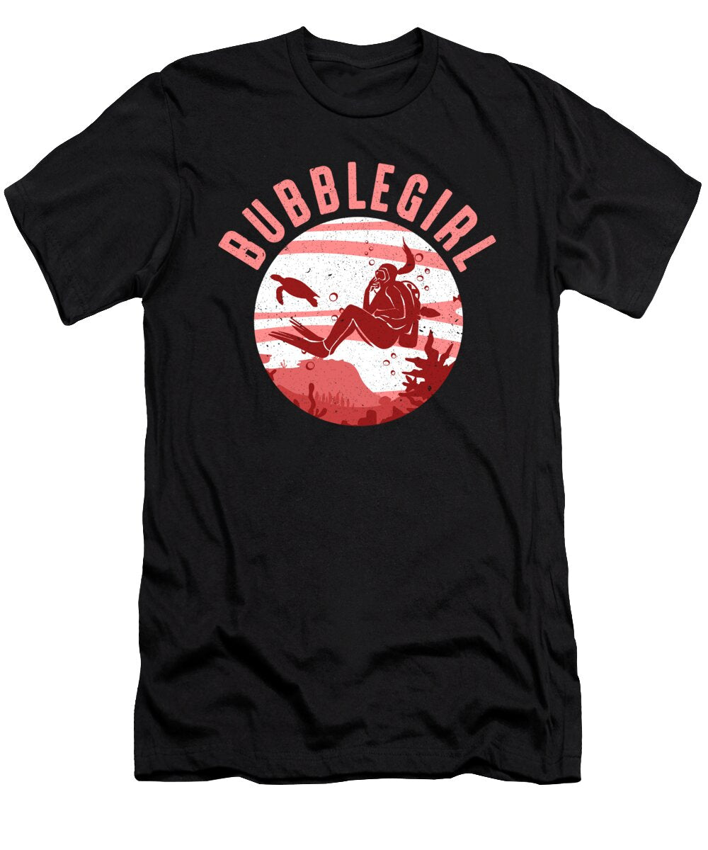 Scuba Diver Women Bubblegirl Scuba Diving Colorfulsnow T-Shirt