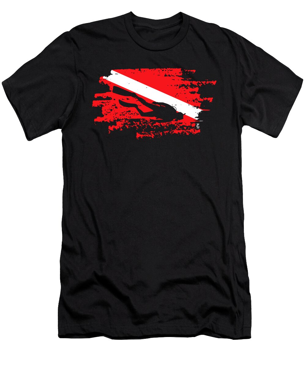 Scuba Diving Diver Down Flag Awesome Marine Diver Dive Gift 1 T-Shirt