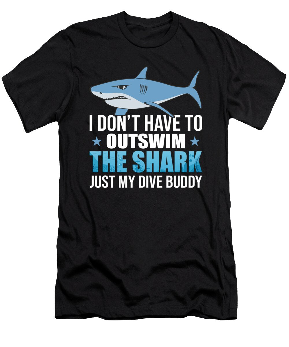 Scuba Diving Diver Shark Dive Ocean Organicfoodempire T-Shirt