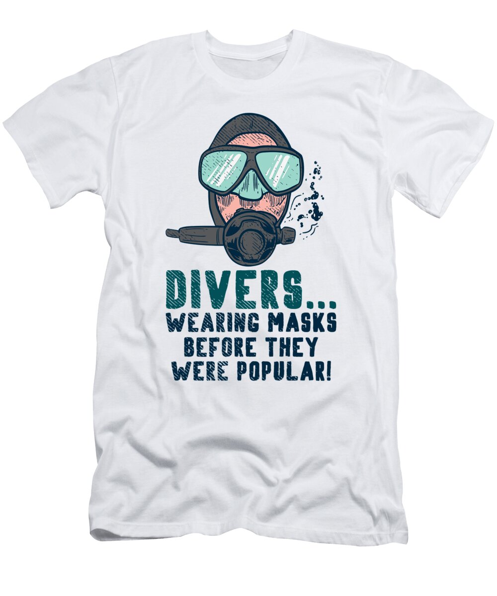 Scuba Diving Divers Wearing Masks Toms Store T-Shirt