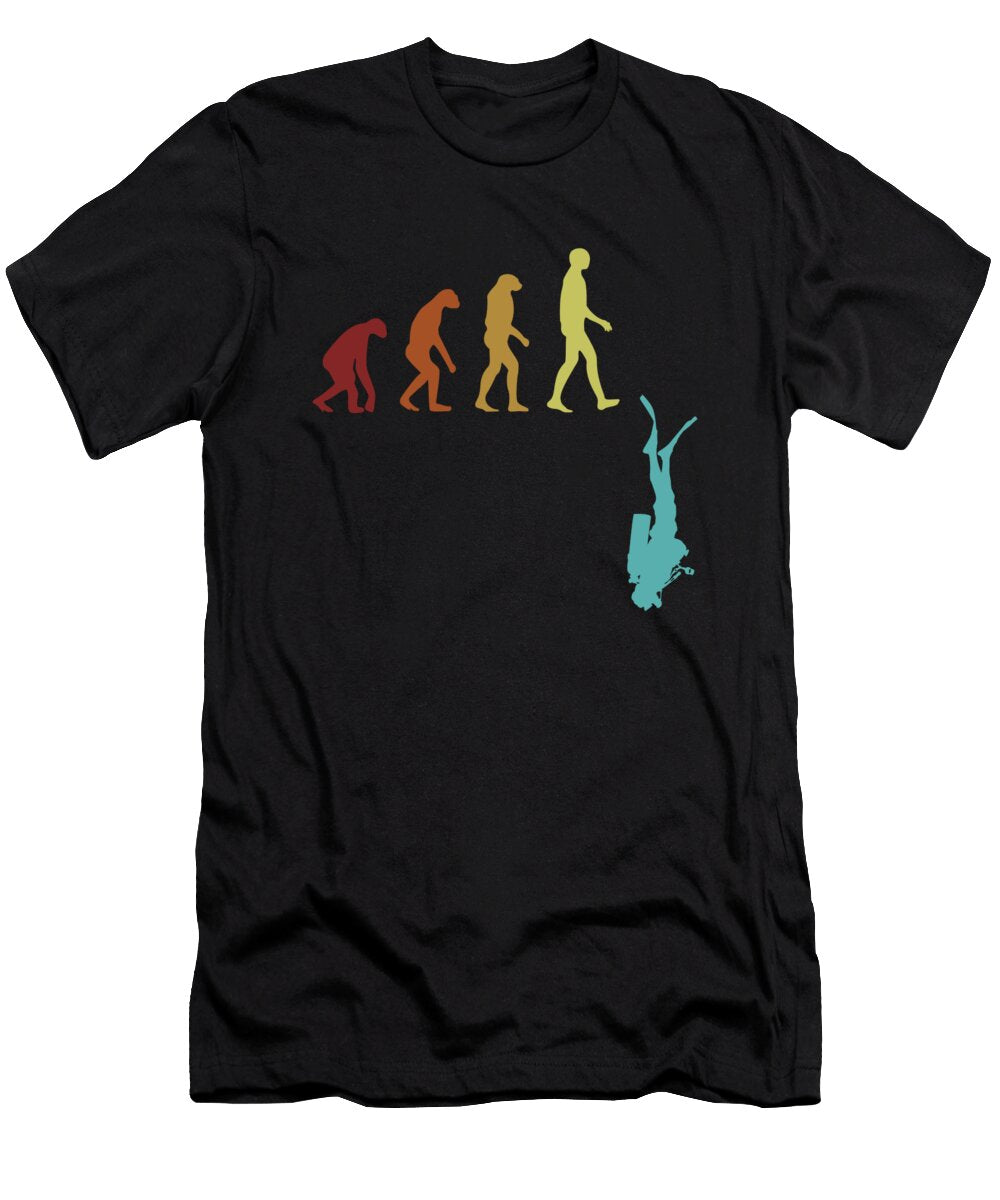 Scuba Diving Evolution Technical Sport Diving Scuba Diver Graphics Lab T-Shirt