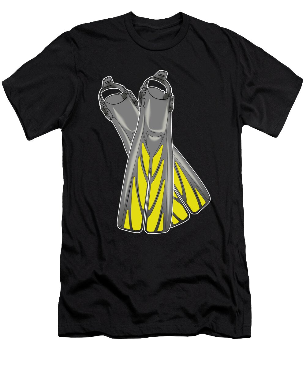 Scuba Diving Fins Ocean Snorkel Scuba Diver Gift Muc Designs T-Shirt