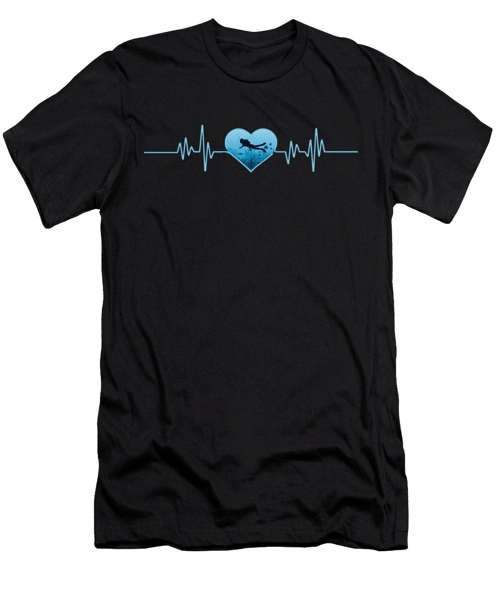 Scuba Diving Heart Beat Honey Shop Art T-Shirt