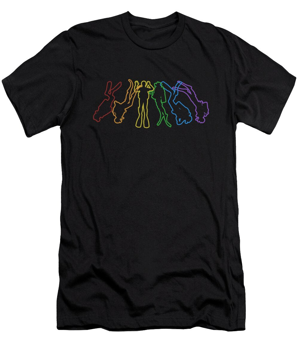 Scuba Diving Lgbt Rainbow Underwater Technical Scuba Diver Graphics Lab T-Shirt