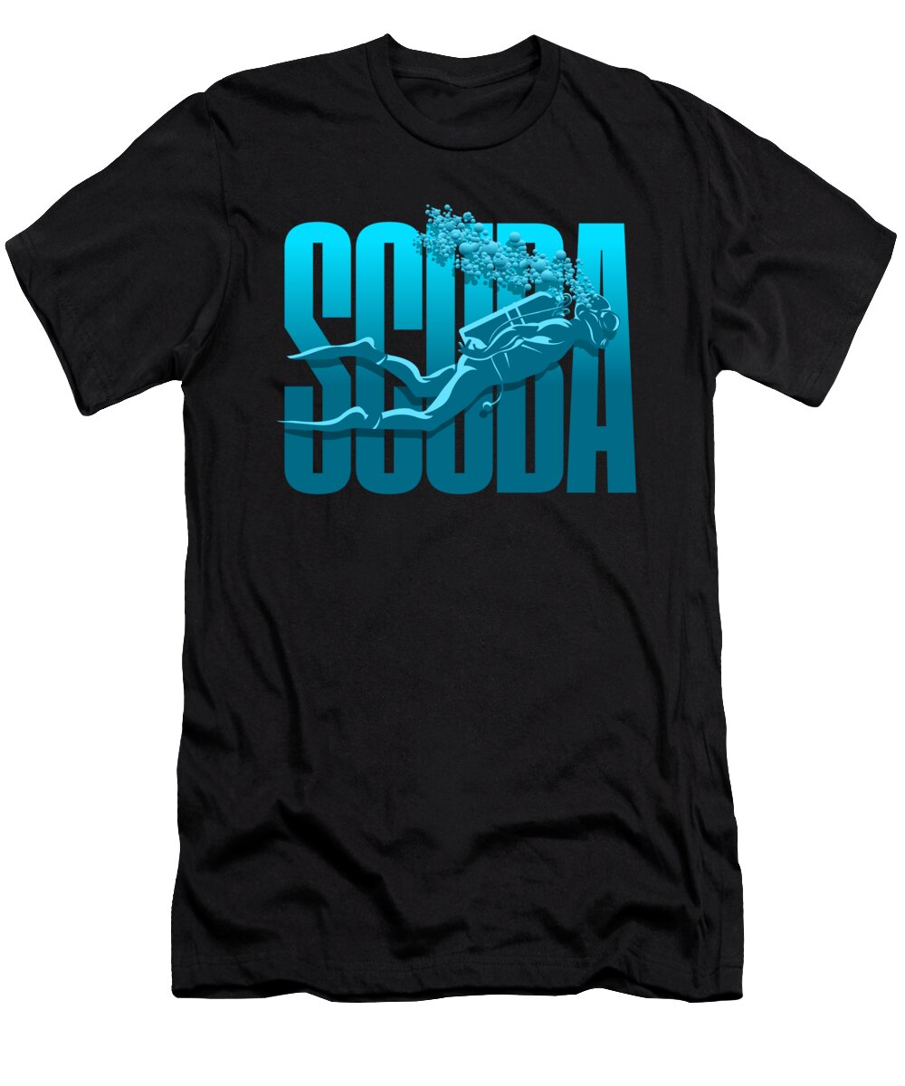 Scuba Diving Reef Diving Freediving Spearfishing Designs Product Deluxe Chimp T-Shirt