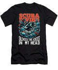 Scuba Diving Silences the Voices Water Sports Tshirtconcepts Marvin Poppe T-Shirt