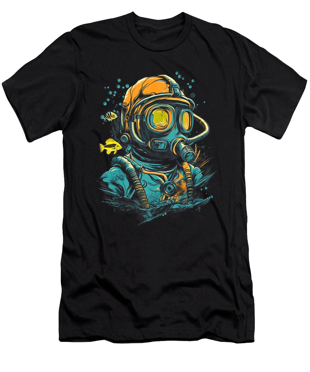 Scuba Diving Vintage Funny Scuba Diver Gift Graphic S Tank Top Dhbubble T-Shirt
