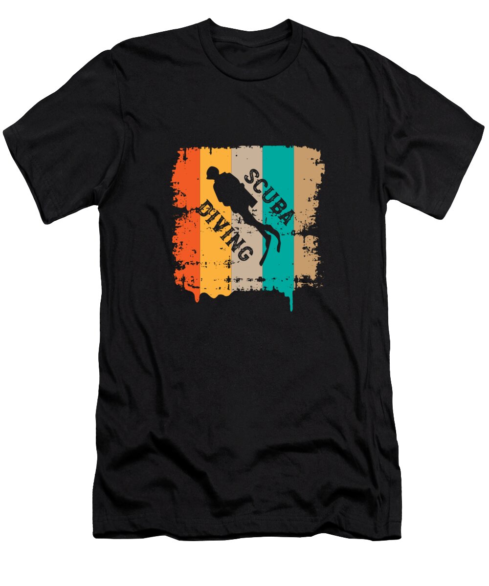 Scuba Diving Vintage Retro Design Diving Ocean Ari Shok T-Shirt